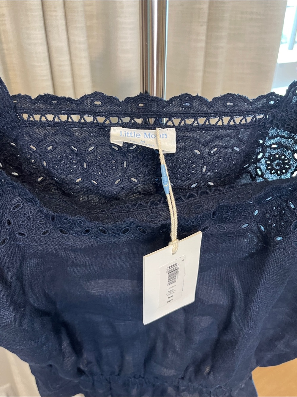 Aritzia Little Moon Driftline Linen Top Admiral Medium NWT - Picture 10 of 10